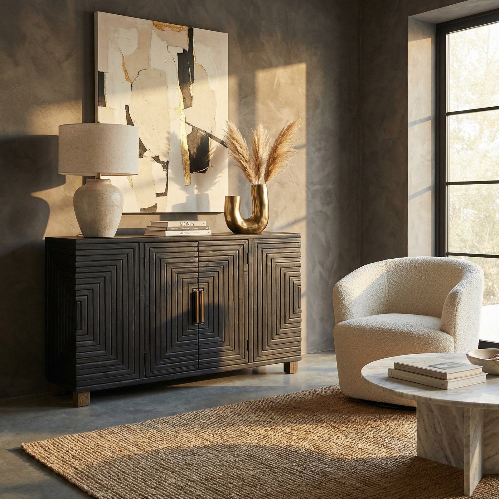 Lennox Black 2 Door Sideboard